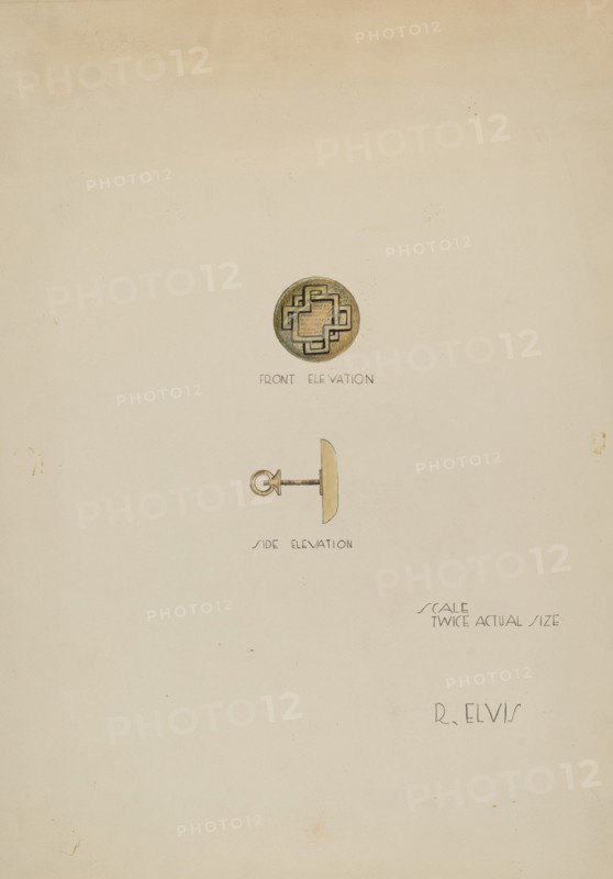 Earring, c. 1936. Creator: Roberta Elvis.