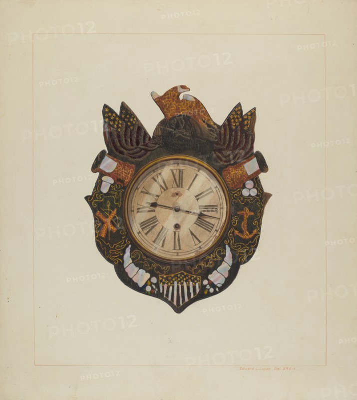 Eight Day Marine Clock, c. 1938. Creator: Edward L Loper.