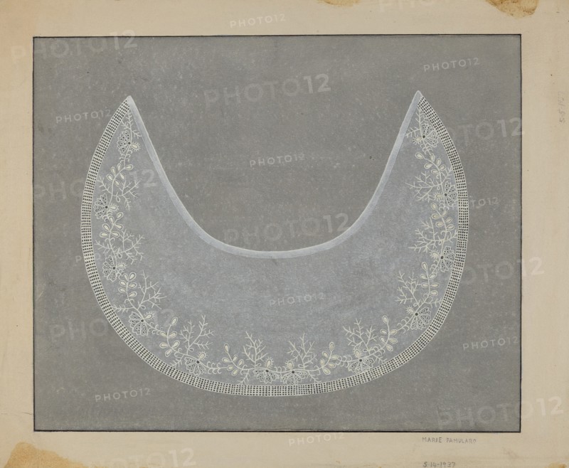 Embroidered Collar, c. 1936. Creator: Marie Famularo.