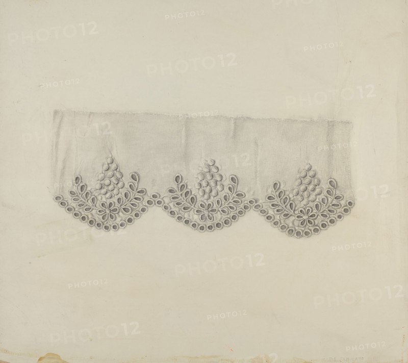 Embroidered Edging, c. 1938. Creator: Marie Famularo.