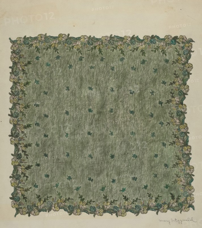 Evening Handkerchief, 1935/1942. Creator: Mary Fitzgerald.