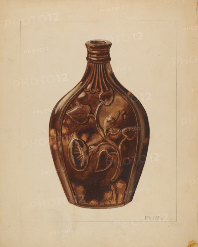 Flask, c. 1936. Creator: John Fisk.