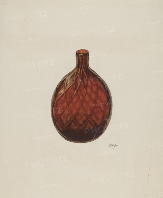 Flask, c. 1940. Creator: Beverly Chichester.