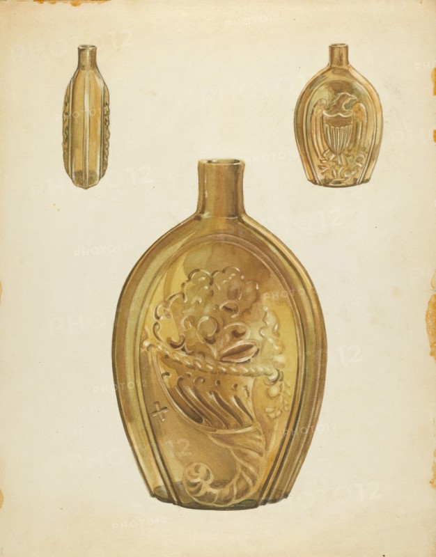 Flask, c. 1940. Creator: John Fisk.