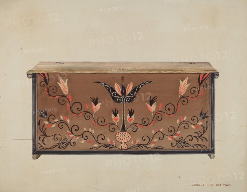 Guilford Blanket Chest, c. 1936. Creator: Isabella Ruth Doerfler.