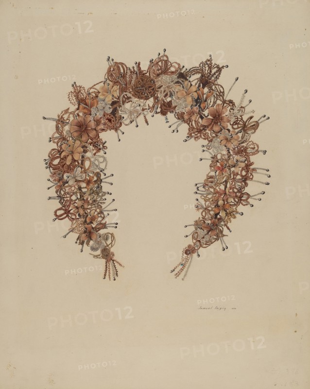 Hair Wreath, 1938. Creator: Samuel Faigin.