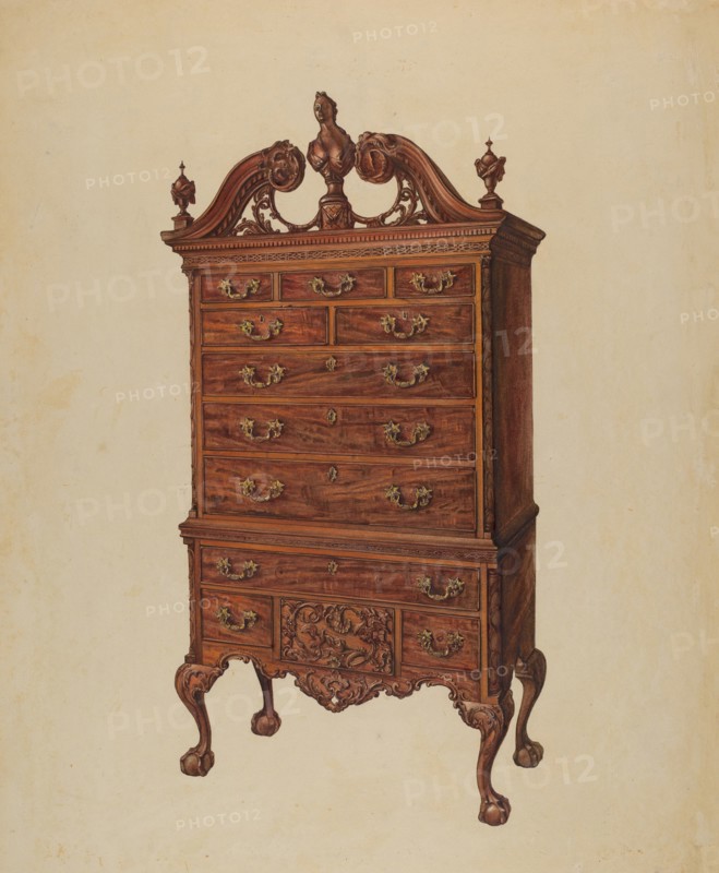 Highboy, c. 1938. Creator: Elisabeth Fulda.