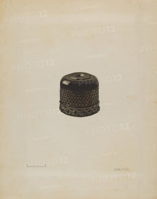Inkwell, c. 1936. Creator: John Fisk.