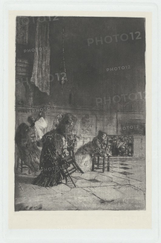 Intérieur de l'église à Milan (Interior of a Church in Milan [sic], c. 1874. Creator: Mose, Bianchi.