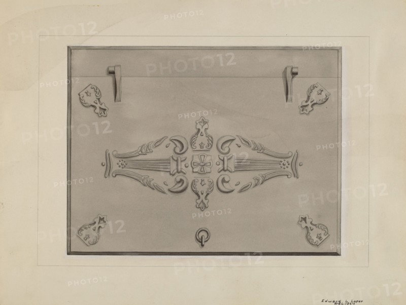 Iron Cellar Door, c. 1936. Creator: Edward L Loper.