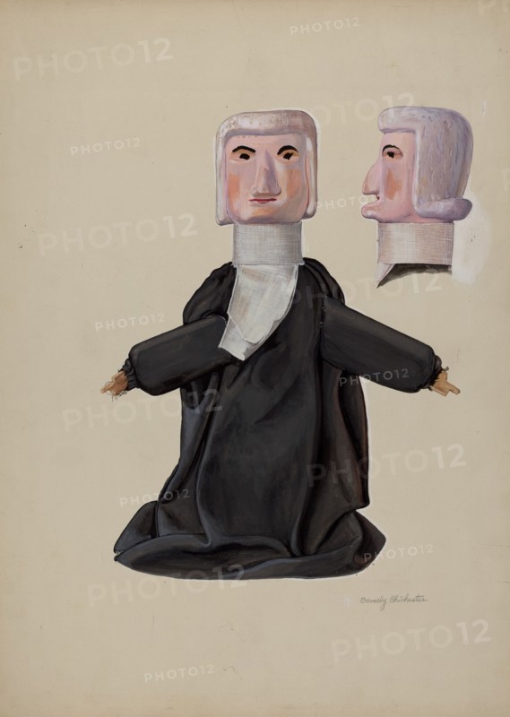Judge Hand Puppet, c. 1936. Creator: Beverly Chichester.