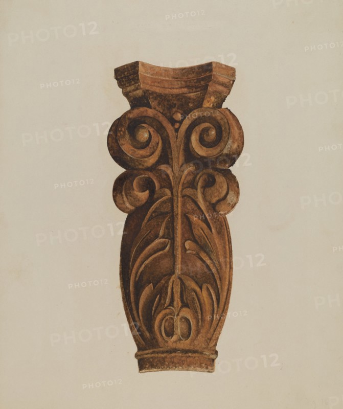 Leaf and Scroll, c. 1938. Creator: Thomas Dooley.