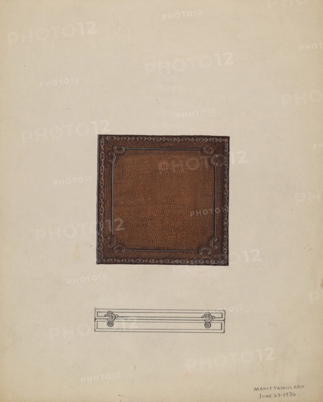 Leather Medal Case, 1936. Creator: Marie Famularo.