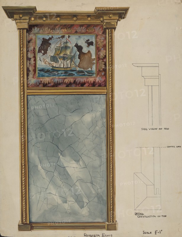 Mirror, c. 1941. Creator: Roberta Elvis.