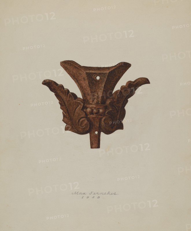 Ornamental Iron Leaf, 1938. Creator: Max Fernekes.
