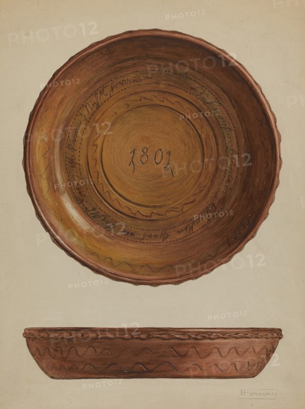 Pa. German Dish, c. 1937. Creator: Frank Fumagalli.