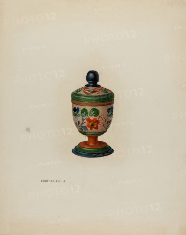 Pa. German Saffron Box, c. 1941. Creator: Mildred Ford.