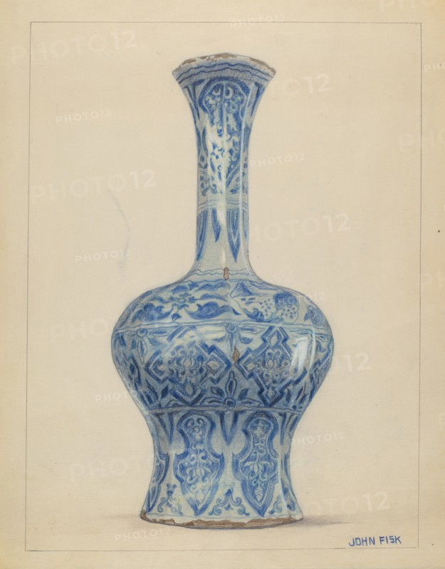 Porcelain Vase, 1936. Creator: John Fisk.
