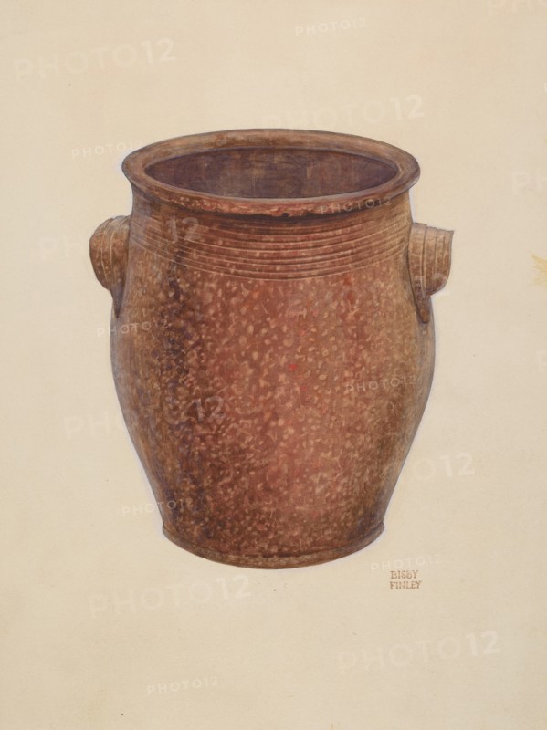 Pottery Jar, c. 1939. Creator: Bisby Finley.