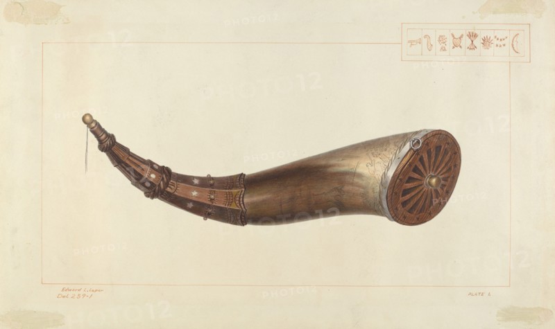 Powder Horn, c. 1938. Creator: Edward L Loper.