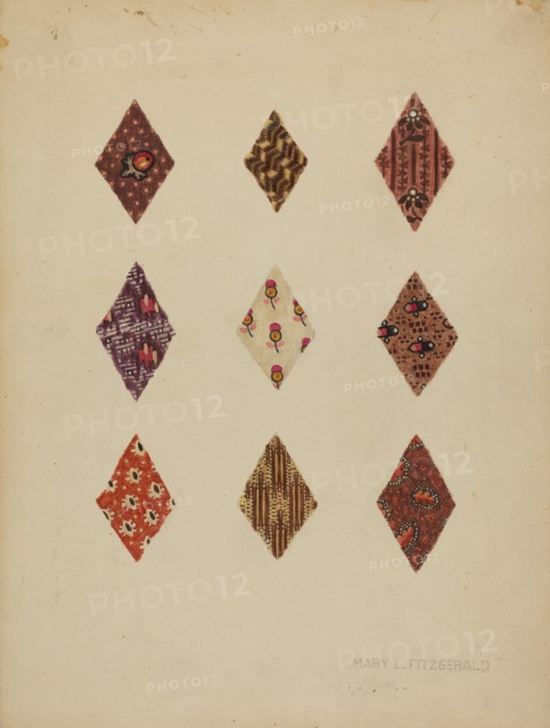 Quilt Patches, c. 1937. Creator: Mary Fitzgerald.