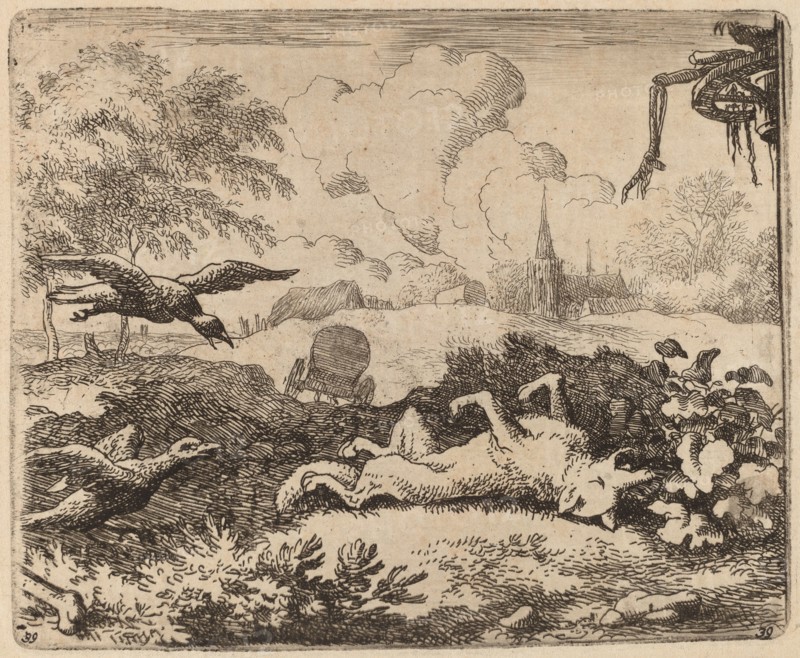 Reynard and the Crows, probably c. 1645/1656. Creator: Allart van Everdingen.
