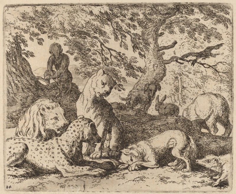 Reynard Winds His Tale and Wrongs His Father, probably c. 1645/1656. Creator: Allart van Everdingen.