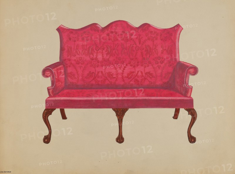 Settee, 1936. Creator: John Dieterich.