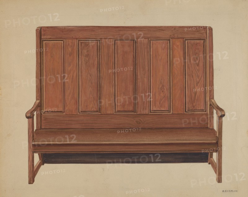 Settee, c. 1936. Creator: Harry Eisman.
