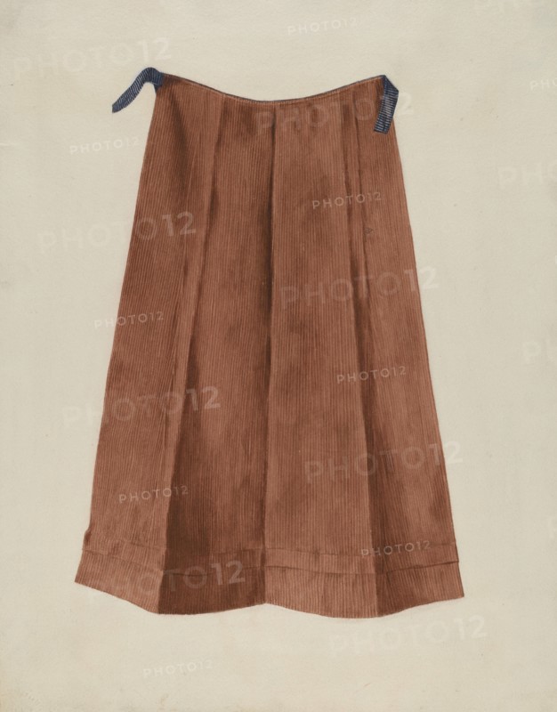 Shaker Woman's Apron, c. 1936. Creator: Betty Fuerst.