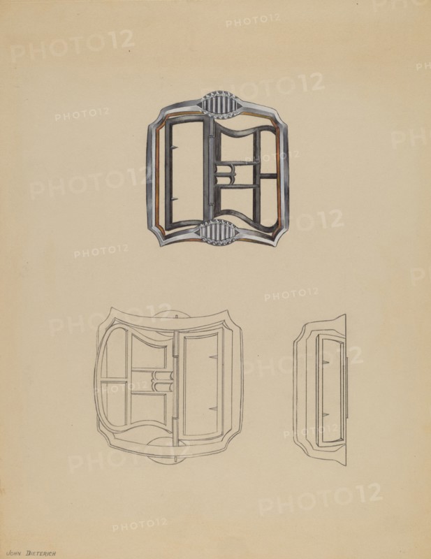 Shoe Buckles, c. 1936. Creator: John Dieterich.