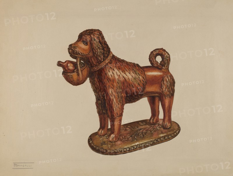 Statuette of a Dog, c. 1937. Creator: Frank Fumagalli.