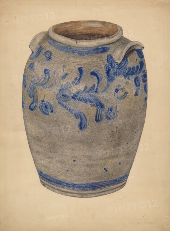 Stoneware Crock, 1935/1942. Creator: Mary Fitzgerald.
