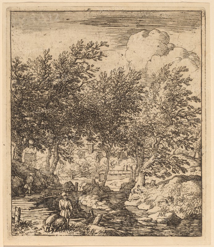 Swineherd, probably c. 1645/1656. Creator: Allart van Everdingen.