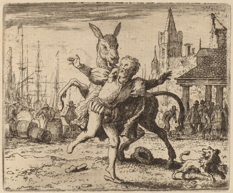 The Ass and the Hound, probably c. 1645/1656. Creator: Allart van Everdingen.