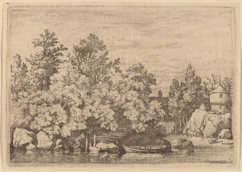 The Cudgel Dam and Covered Bridge, probably c. 1645/1656. Creator: Allart van Everdingen.