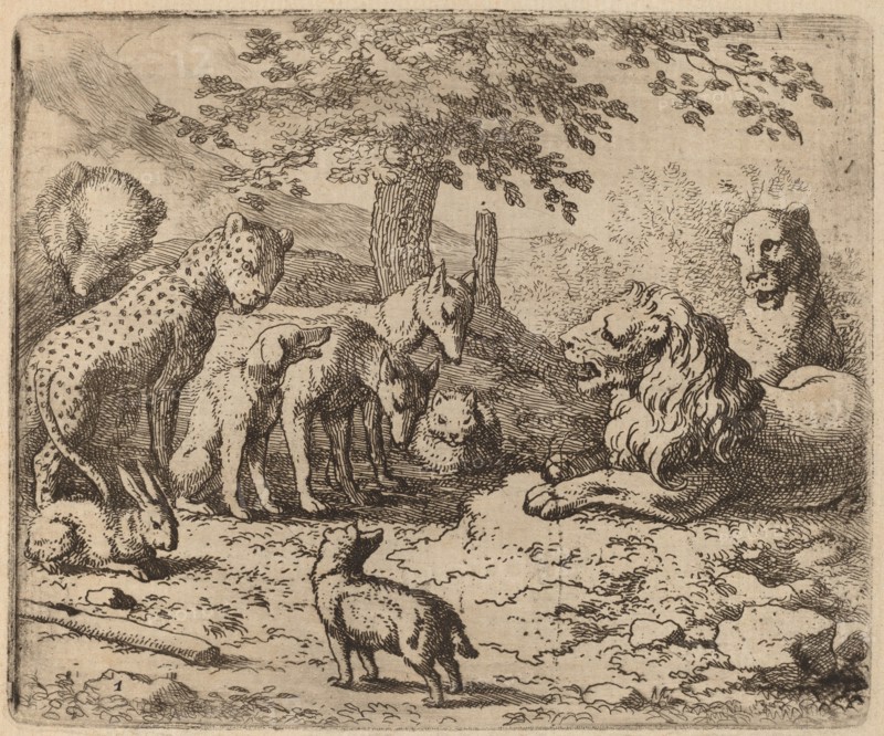 The Lion Seeks Advice, probably c. 1645/1656. Creator: Allart van Everdingen.