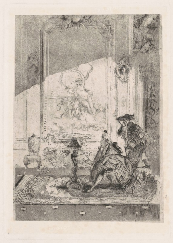 The Violin Lesson (La lezione di violincello), c. 1874. Creator: Mose, Bianchi.