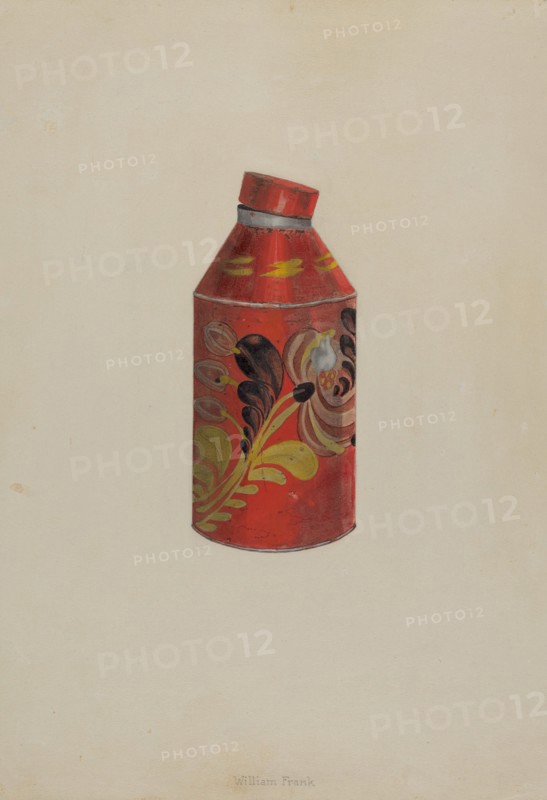 Toleware Tea Caddy, c. 1938. Creator: William Frank.