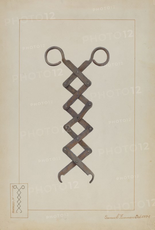 Tongs, c. 1937. Creator: Samuel Fineman.
