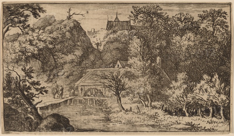 Water Mill at the Foot of a Mountain, probably c. 1645/1656. Creator: Allart van Everdingen.