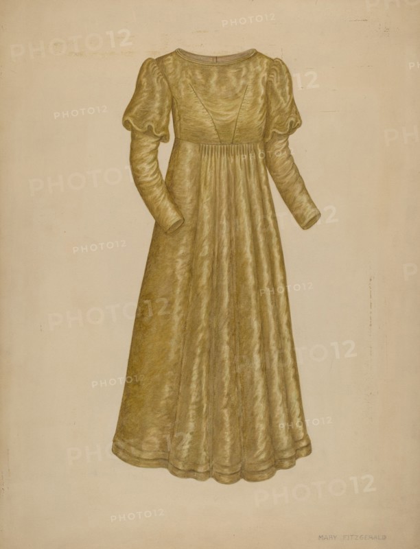 Wedding Dress, 1935/1942. Creator: Mary Fitzgerald.