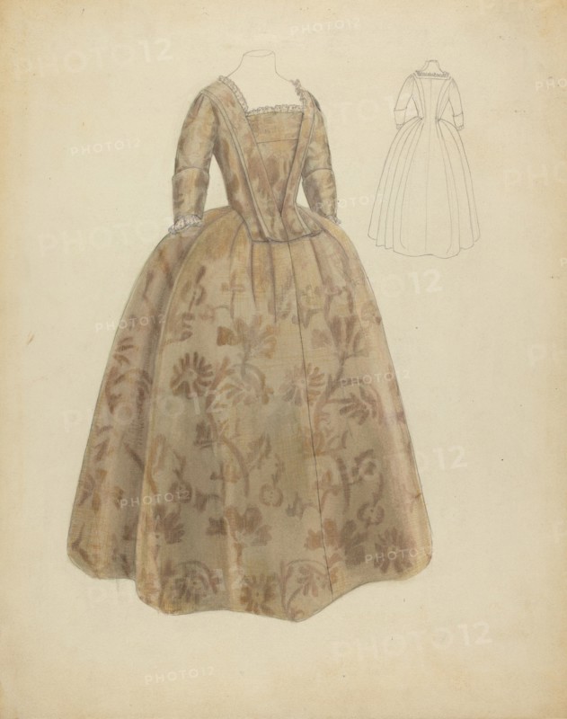 Wedding Dress, c. 1940. Creator: Bessie Forman.