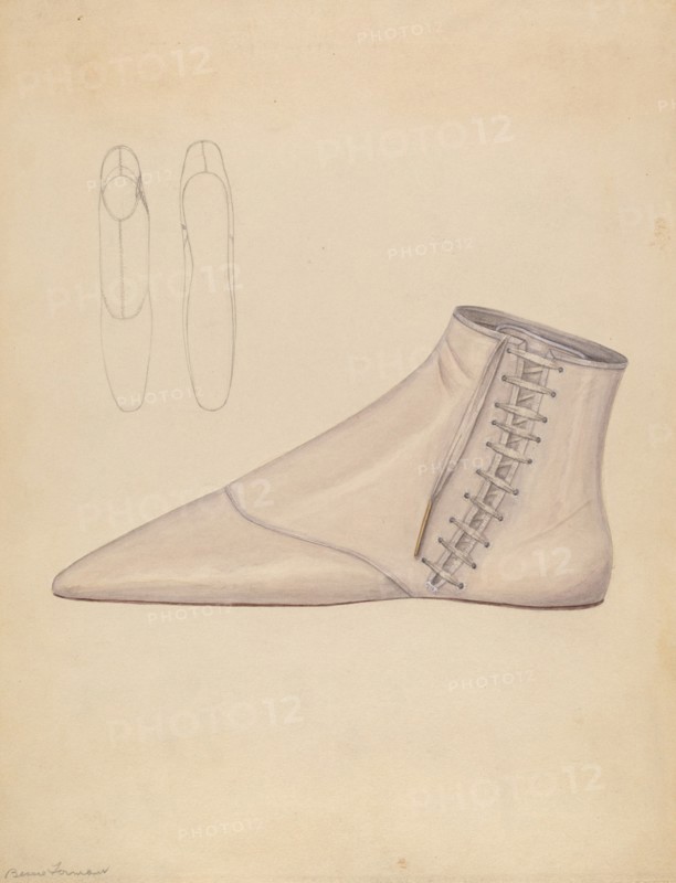 Woman's Shoe, c. 1937. Creator: Bessie Forman.