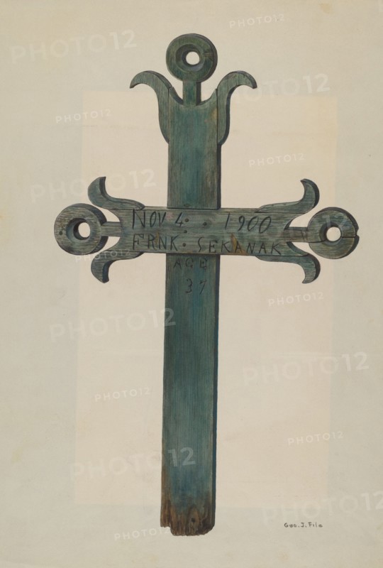 Wooden Cross, c. 1940. Creator: George File.