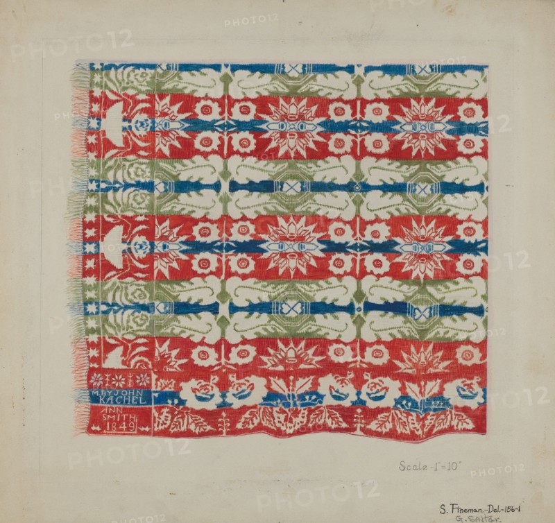 Woven Quilt, c. 1937. Creator: Samuel Fineman.