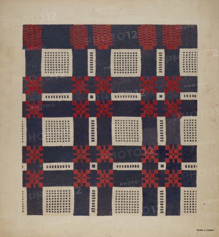 Woven Textile, 1935/1942. Creator: Byron Dingman.