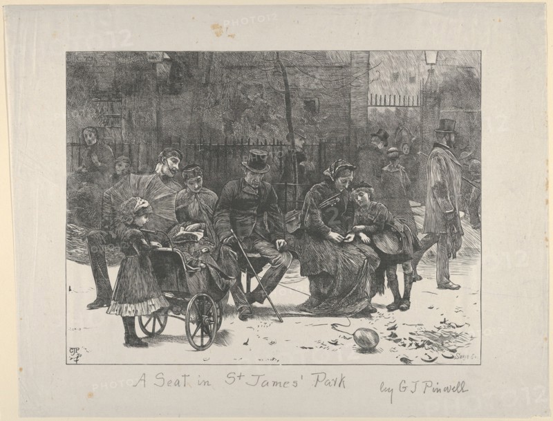 A Seat in St. James's Park, 1870. Creator: Joseph Swain.