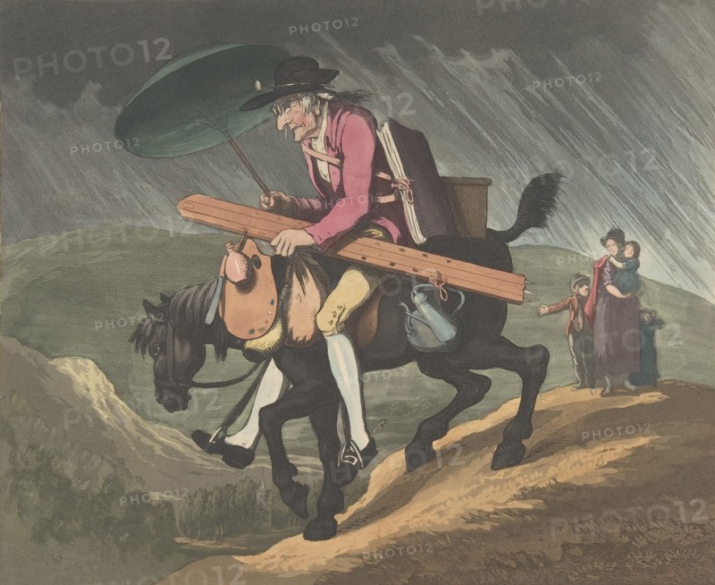 An Artist Travelling in Wales, February 10, 1799. Creator: Henri Merke.