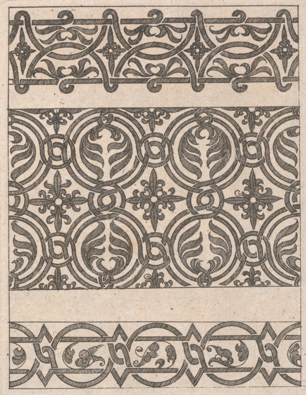 Copies after the 'Livre contenant passement de moresques' (plate 15), 19th century (?). Creator: Jacques Androuet Du Cerceau.